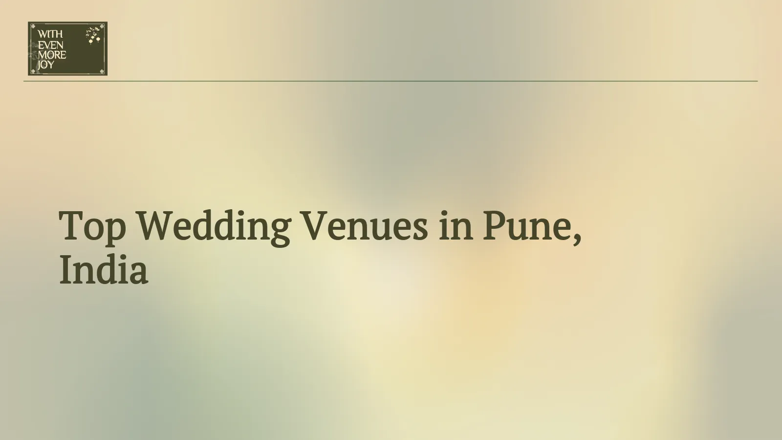 Top Wedding Venues in Pune, India